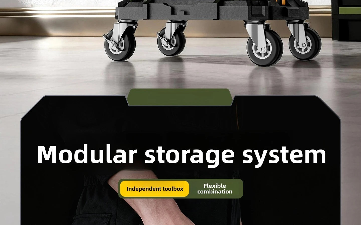 Stackable Toolbox Set Large Hardware Wide Storage Tote Luggage Rolling Handle Multi Function Organizer Box Tool Box Tool Chest from PriceLows™