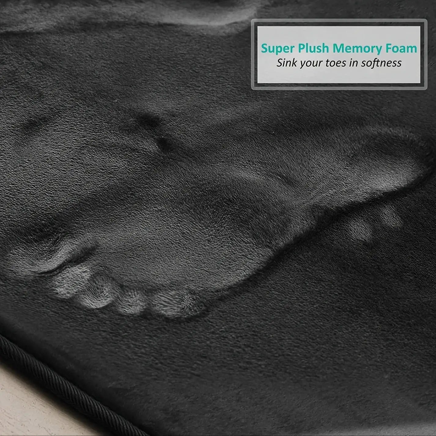 Set of 3 Durable Memory Foam Bath Mats with Non-Slip Features, Including a U-Shaped Mat And a Toilet from PriceLows™