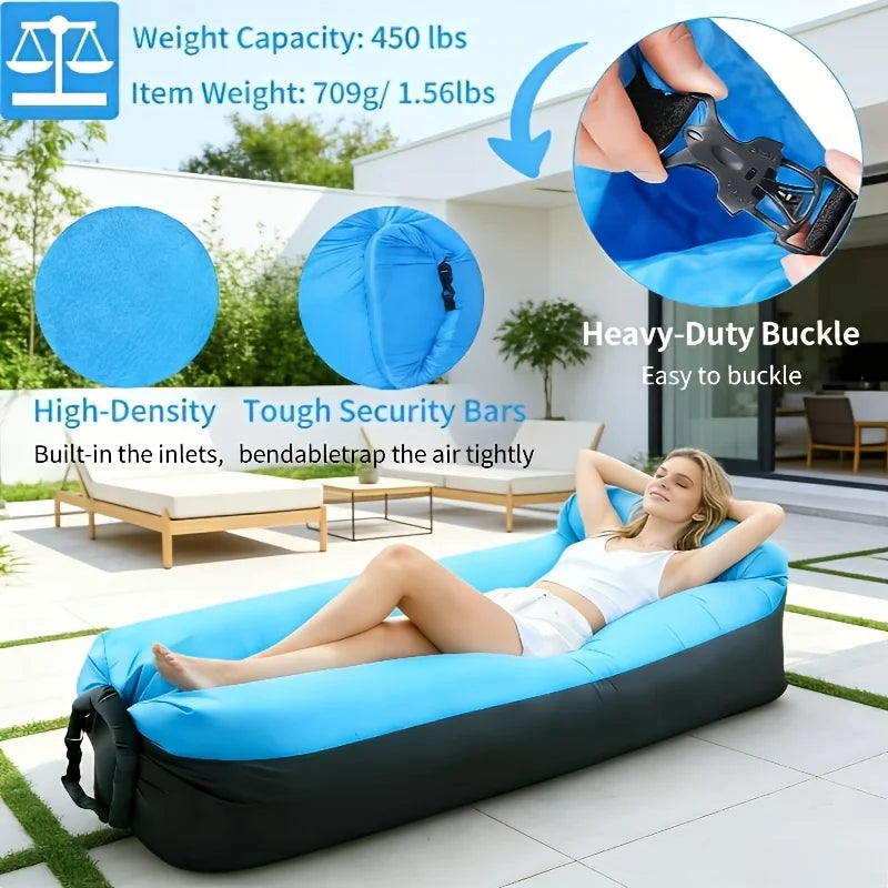 Inflatable Headrest Sofa | One Person Capacity | Portable With Bag