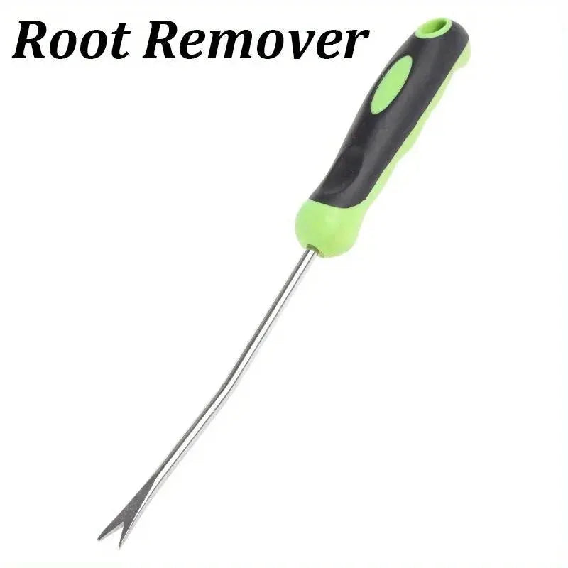 Stainless Steel Weeding Tool | Manual Soil Scarifier | Rubber Grip