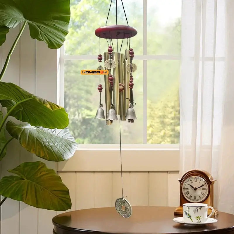 Large Wind Chime Tubes Bells Metal Church Bell Outdoor Garden Home Garden Decor Hanging Wind Chime Symbol Of Good Luck from PriceLows™