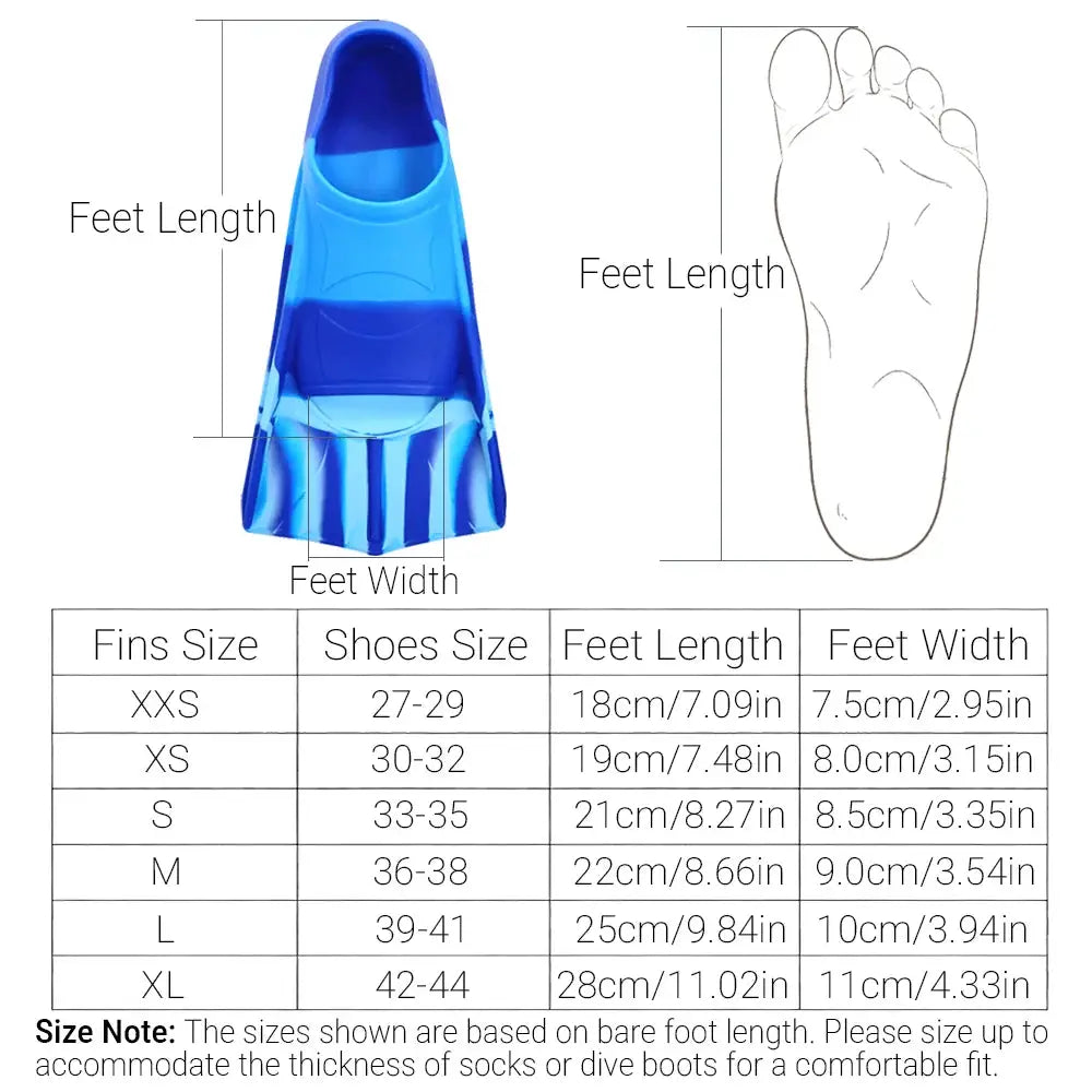 Silicone Fins Swim Training Snorkel Short Diving Flippers Frog Shoes Men Women Professional Breaststroke Freesnorkel Swimming from PriceLows™