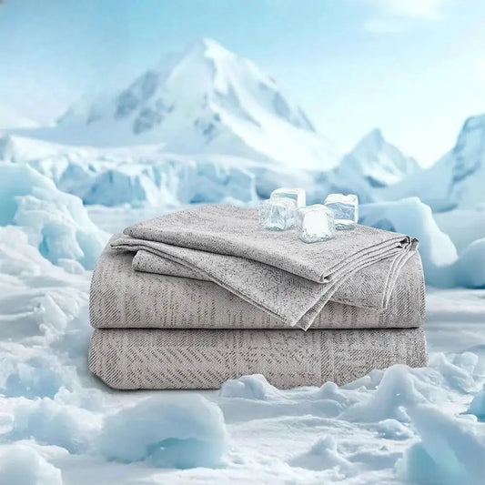 Cooling & Breathable 3-Piece Fitted Sheet Set | Textured Weave | 16-19" Deep Pocket with Non-Slip Fit | Ideal for Hot Sleepers from PriceLows™