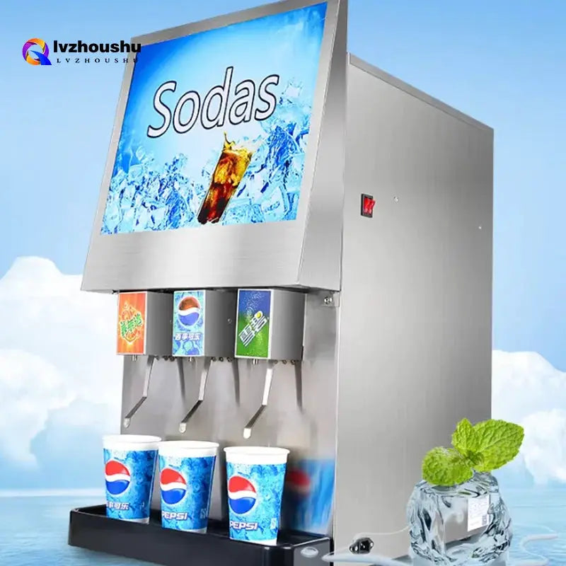 Stainless Steel Sparkling Water Dispenser Beverage Chiller Carbonator Fountain Cola Juice Soda Dispensing Machine Potable Fridge from PriceLows™