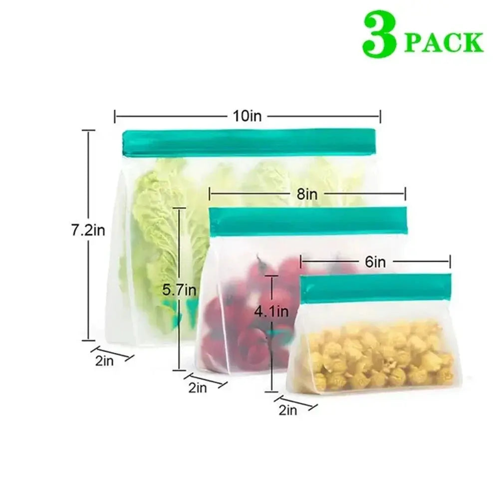 Reusable Silicone Food Bag | BPA Free | Freezer Safe & Leakproof | Gallon