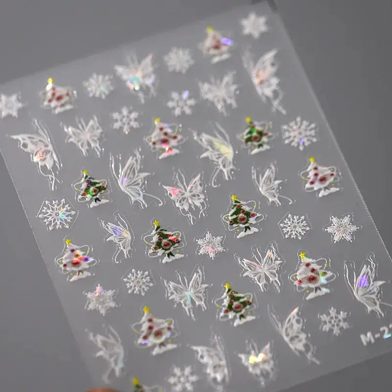 1Pcs 5D Embossed Aurora Butterfly Nail Art Stickers Self Adhesive Decals For Nails Decoration DIY 3D Acrylic Nail Supplies Parts from PriceLows™
