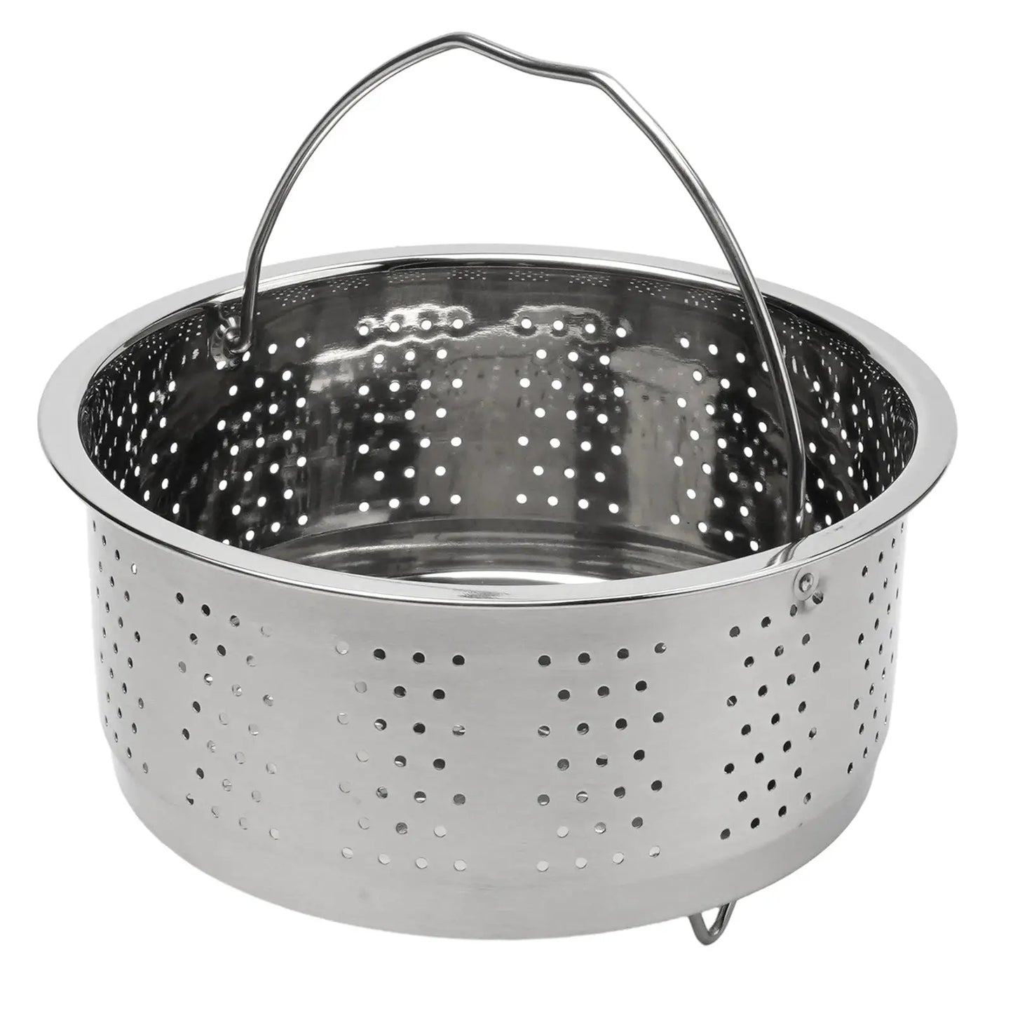 Stainless Steel Steamer Basket | For Instant Pot | Silicone Handle | 6 Qt