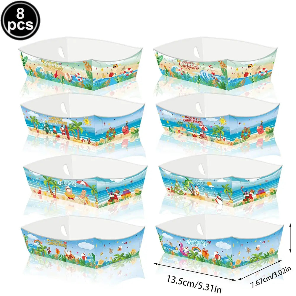 Surf Beach Party Tableware | Paper Plates Napkins Cups | Tattoos And Snack Tray