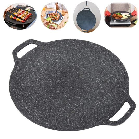 Grill Pan | Marble Nonstick Coating | Round With Handle | Baking, Grilling, BBQ