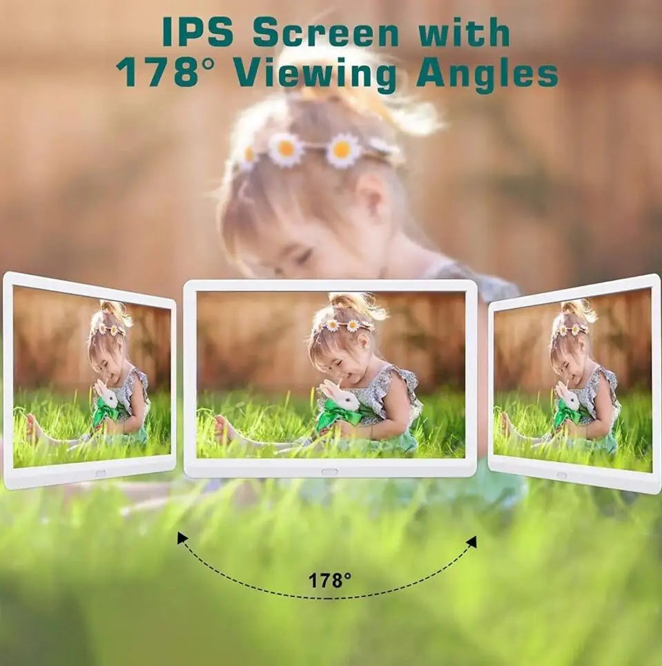 Digital Photo Frame | 1280x800 IPS Display | 1080P Video Playback | 10 Inch