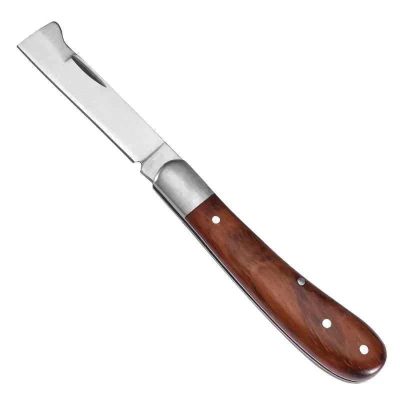 Folding Grafting Knife Grafting Tools Grafting Pruning Knife Professional Garden fruit tree Grafting Cutter Wooden Handle Knife from PriceLows™