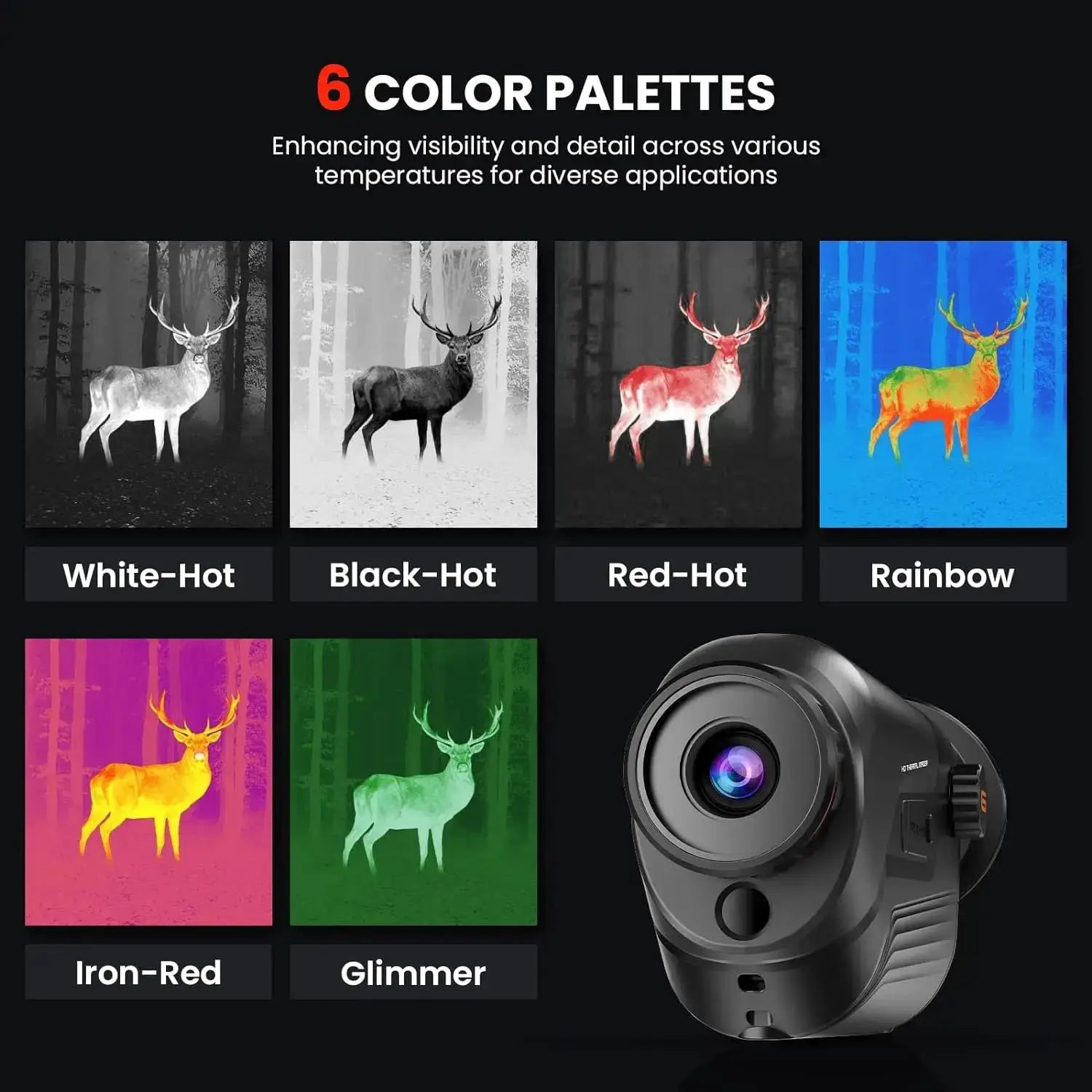 Thermal Imaging Monocular 15mm Focal Lens 256x192 Infrared Night Vision Telescope Thermal Scopes for Outdoor from PriceLows™