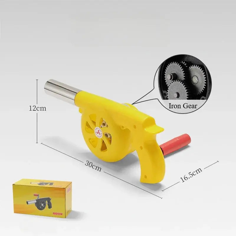 Hand Cranked BBQ Air Blower | Portable | BBQ Grill Accessory | One Size