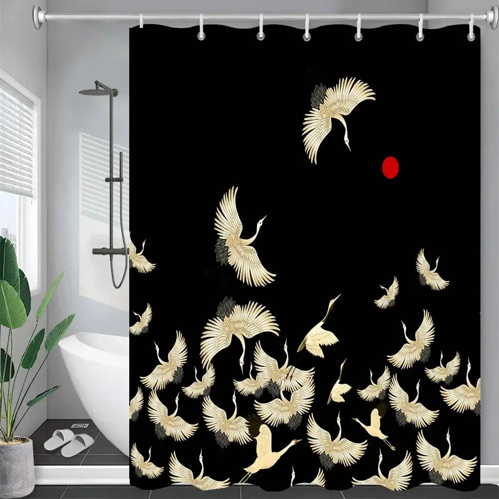 Chinese Style Flower and Birds Tree Shower Curtains Bath Curtain Waterproof Bathroom Decor With Hooks 3d Printing Bath Curtain from PriceLows™