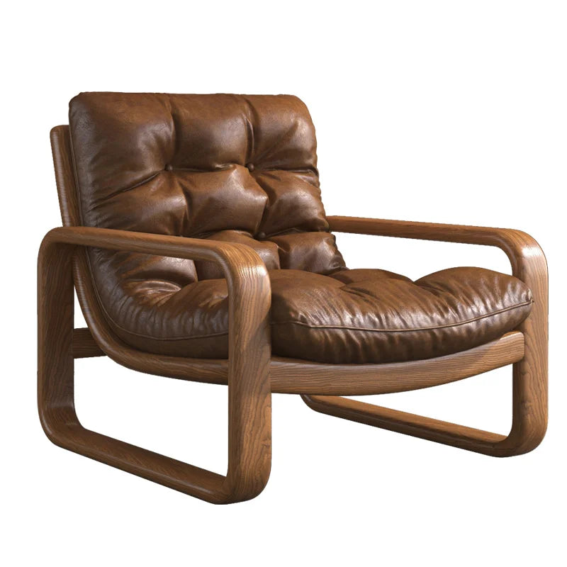 Living Room Sofa | Leather Upholstery | Modern Nordic Style | Single Unit