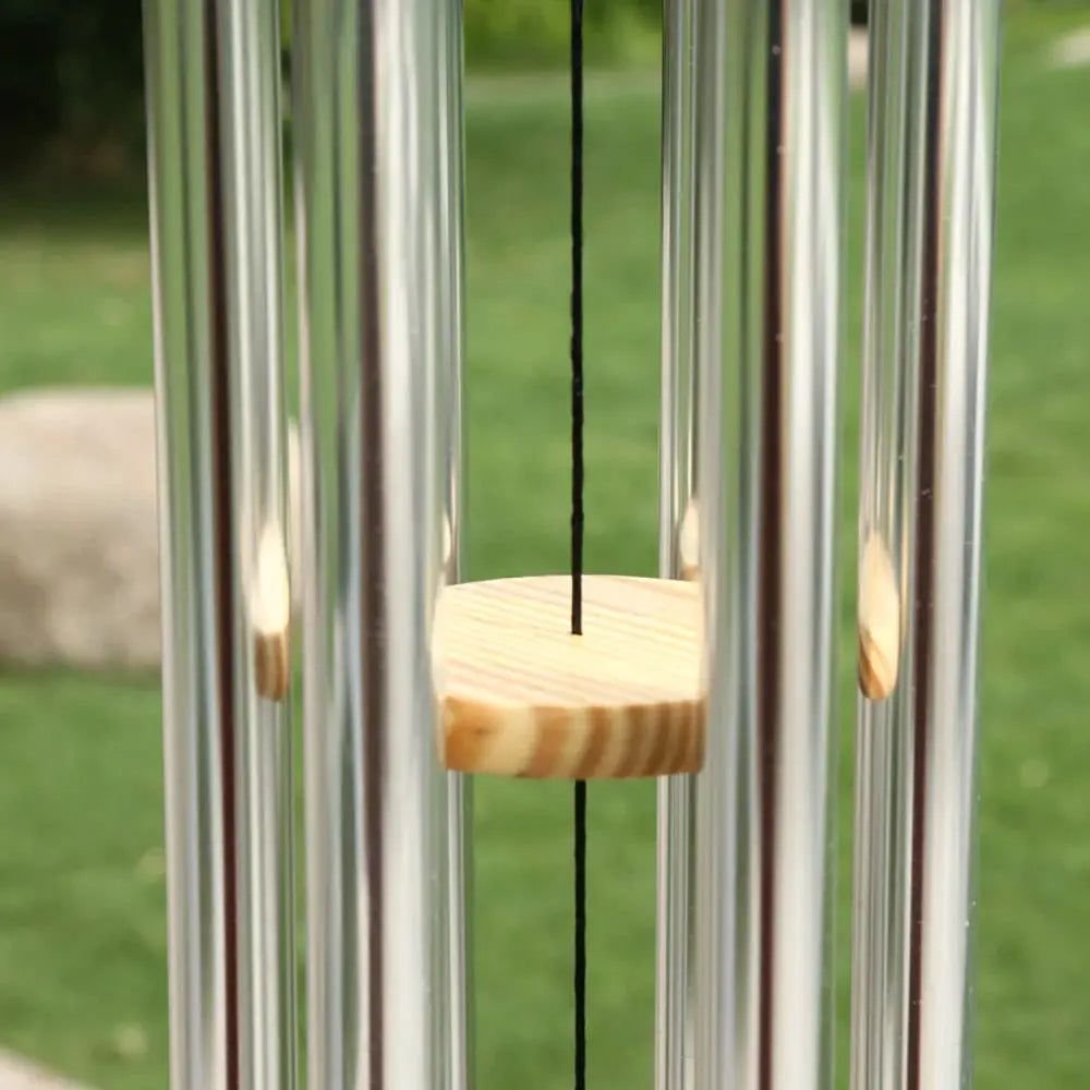 Silver 6 Tube Wind Chime Chapel Good Luck Bells Pendant Door Wall Hanging Ornament for Home Garden Outdoor Decorations NEW from PriceLows™