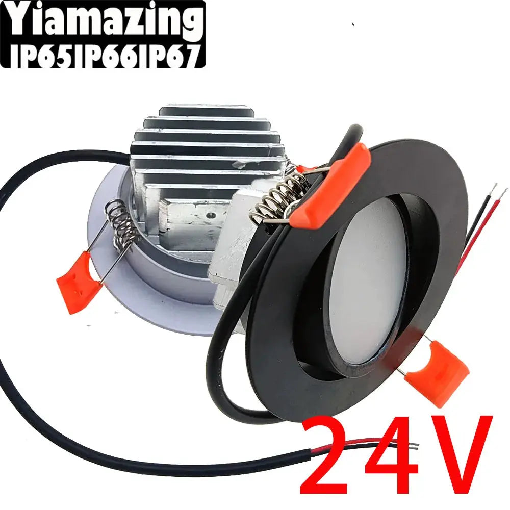 LED Downlight | Adjustable Angle 24V DC | Waterproof IP67 | 6W 9W 12W