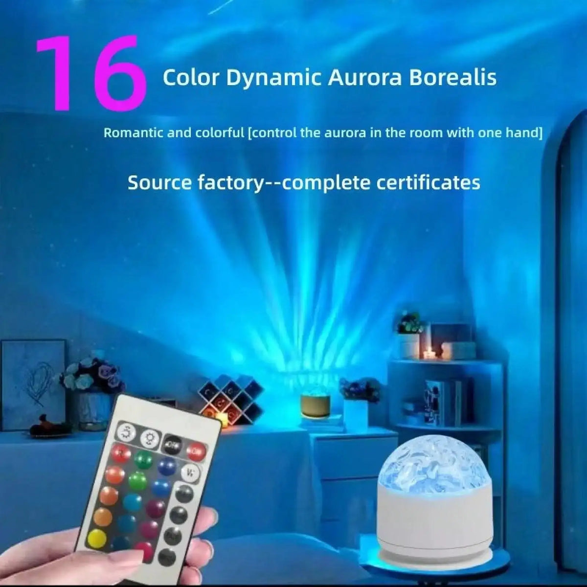 Ocean Wave Projector | 16 Colors | Remote Control | Rechargeable