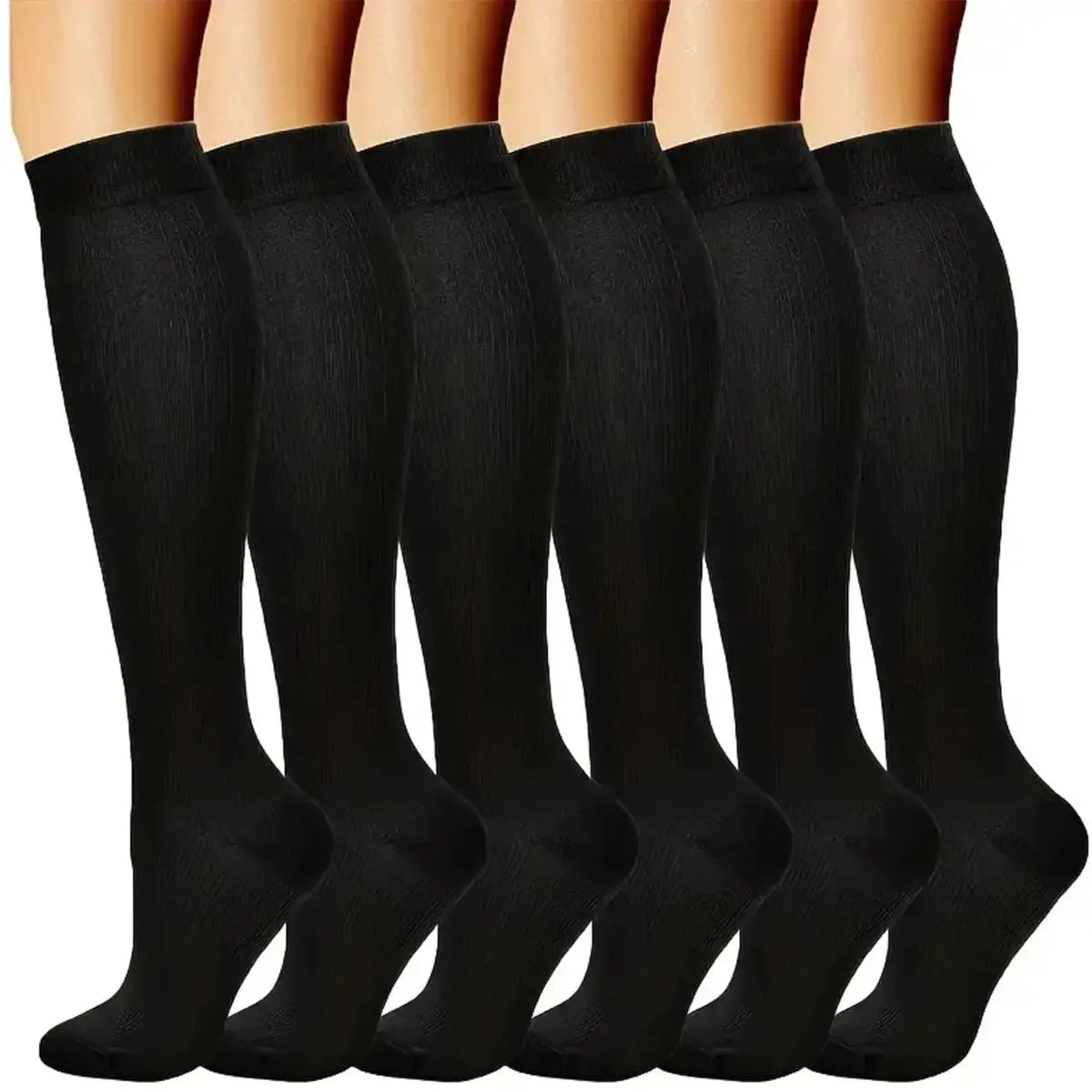 Compression Socks | Women Knee High | Solid Color | Athletic Support