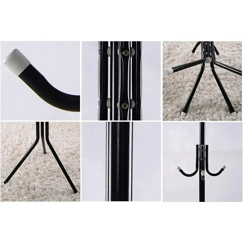 Pink 9-Hook Coat Rack for Living Room, Hat and Clothing Display Stand, Multi-Purpose Hanging Storage Furniture from PriceLows™