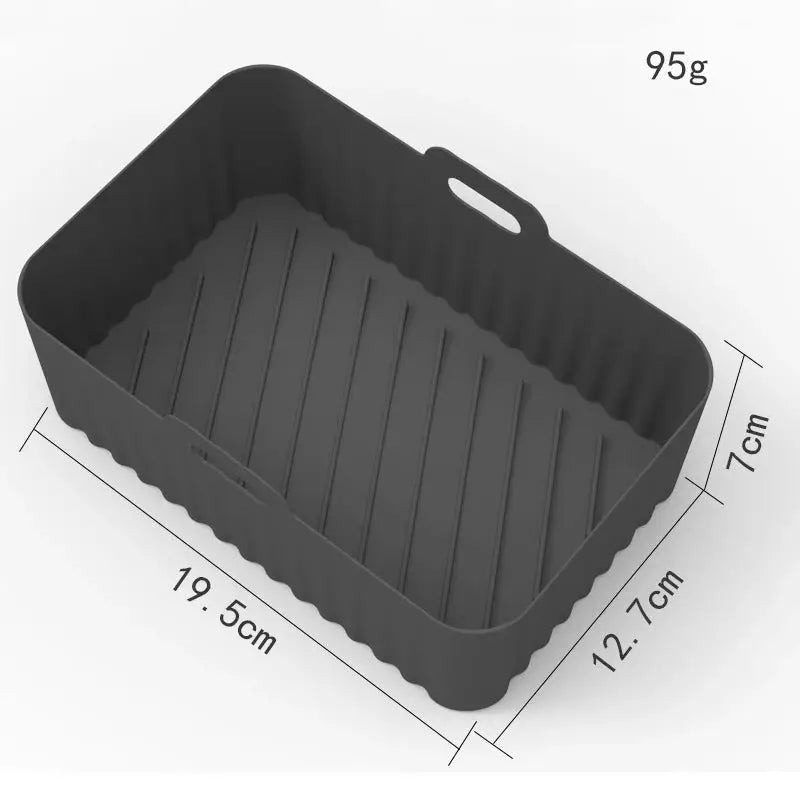 Air Fryer Silicone Tray | Food Grade | Rectangle Liner | Ninja Dual Compatible