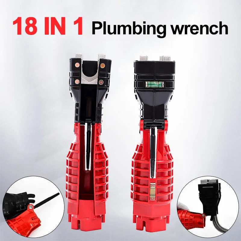 8/18 in 1 Universal Wrench Faucet Multi-head Double-head Sink Installer Sink Plumbing Socket Wrench Repair Tool Set Professional from PriceLows™