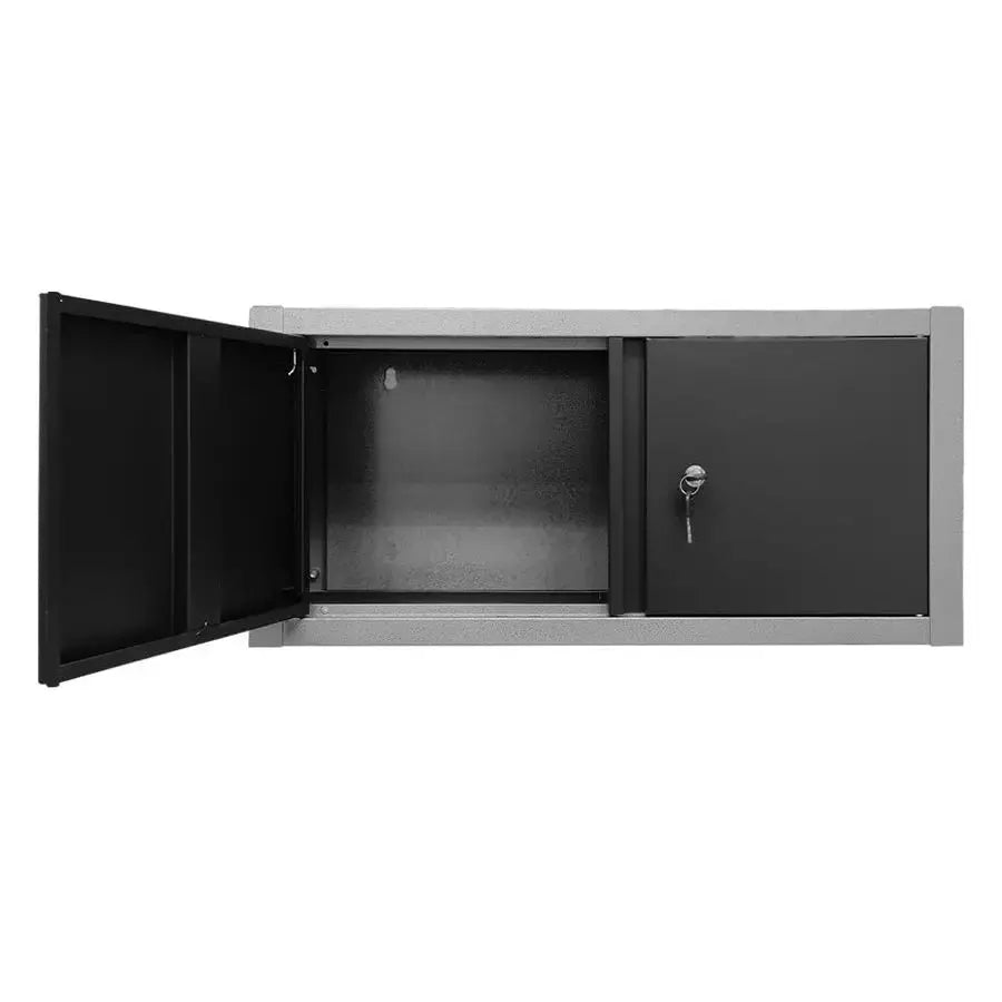 Metal Wall Mounted Cabinet with Two Lockable Doors, Hanging Steel Tool Chest, for Kitchen Warehouse Office Garage from PriceLows™