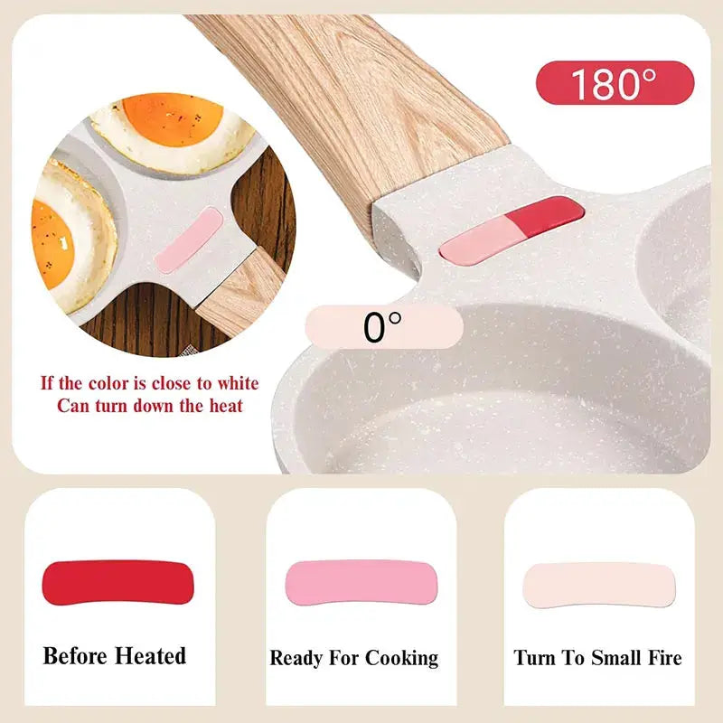 Egg Frying Pan With Lid | 3/4 Cup Capacity | Nonstick Aluminum