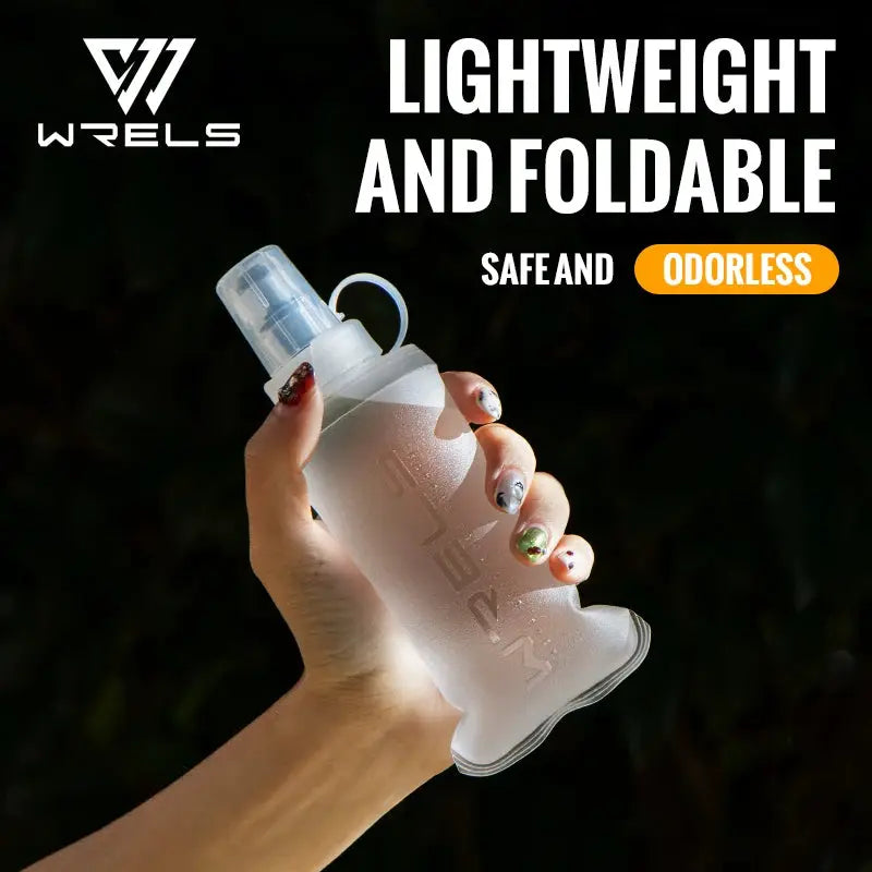 WRELS Running Water Bottle Soft Flask Folding Collapsible Water Bottle TPU BPA-Free Camping Hiking Travel Folding Water Bottle from PriceLows™