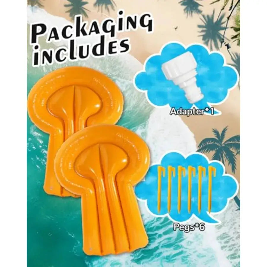 Backyard water slide for kids and adults, PVC material, blue and yellow, 32ft extra-long slip-and-slide with pool and 2 inflata from PriceLows™
