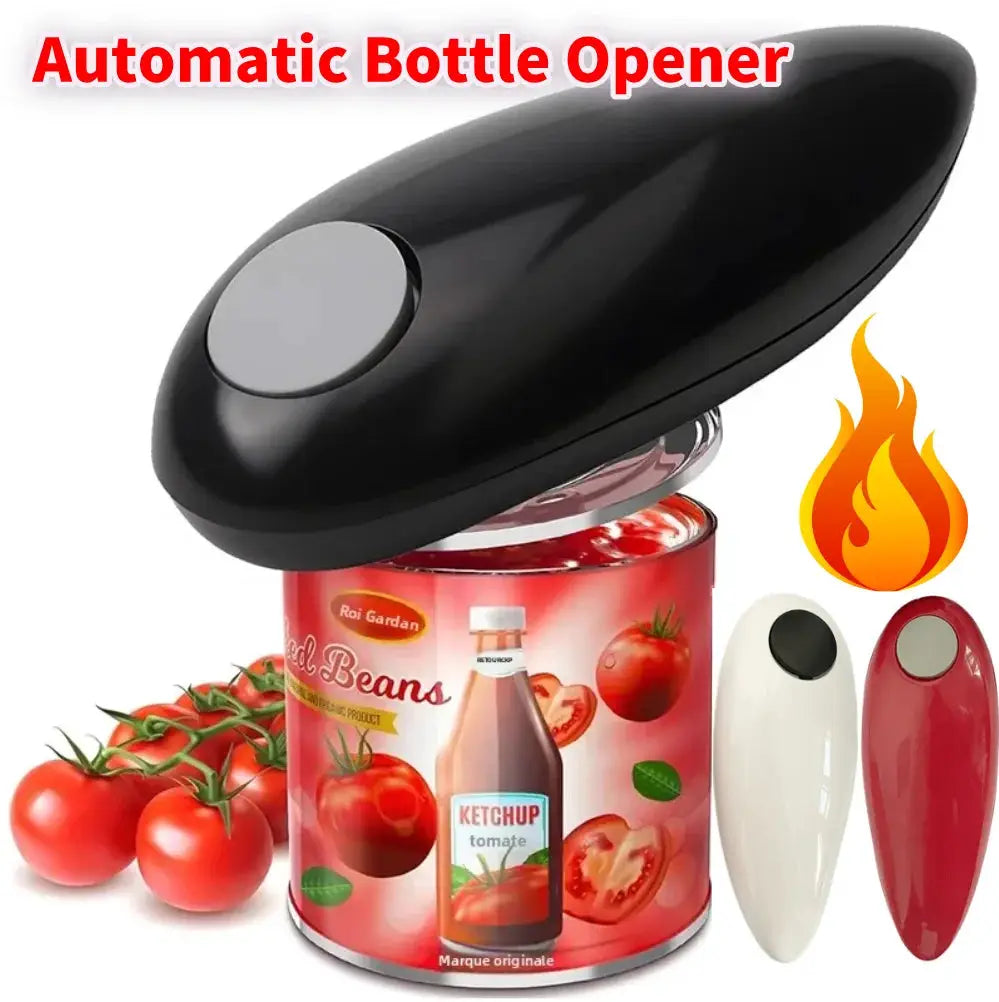 Electric Can Opener Smooth Edge Jar Opener Battery Operated Bottle Opener One Touch for Weak Hands for All Kinds of Jars Gadget from PriceLows™