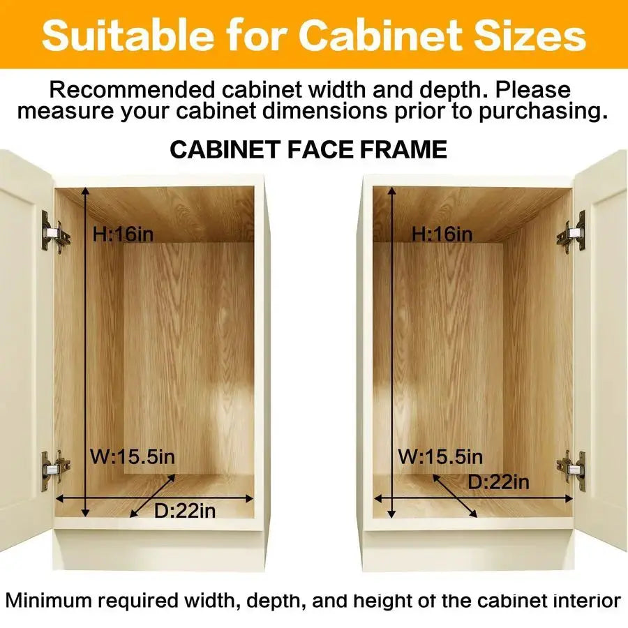 2Tier Kitchen Cabinet Pull Out Shelf and Drawer Organizer Slide Out Pantry Storaqe Basket in Multiple Sizes 14 W x 21 D from PriceLows™