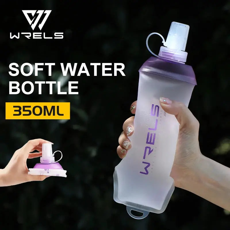 WRELS Foldable Silicone Water Bottle Outdoors Traveling Sport Running Cycling Kettle Healthy Soft Material TPU BPA-Free Kettle from PriceLows™