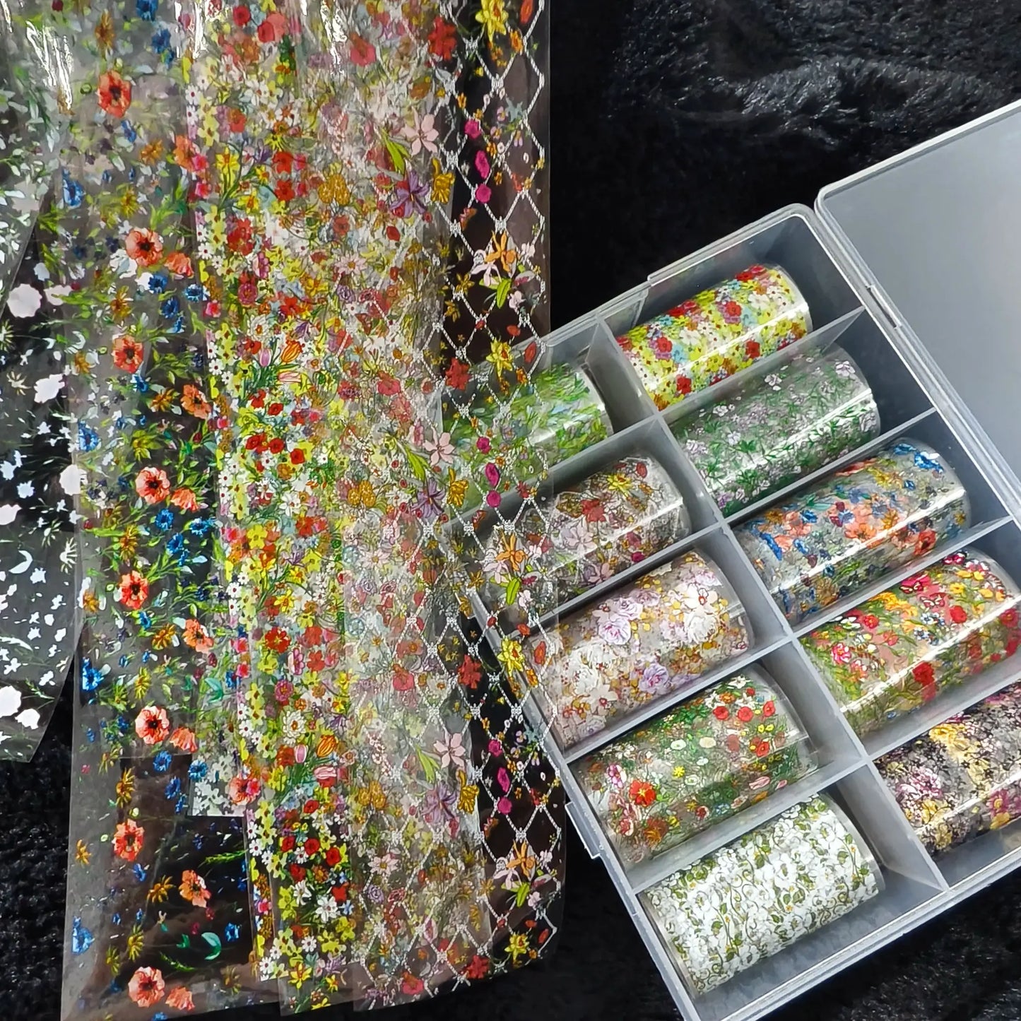 10Rolls Halloween Flower Plaid Angel Marble Bow Nail Foils Transfer Paper Nail Art Stickers Decal Nails Decoration from PriceLows™
