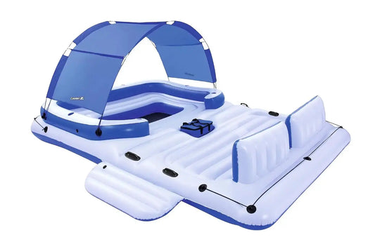 Inflatable Lounger | 6 Person Capacity | Large Size | Outdoor Pool Float
