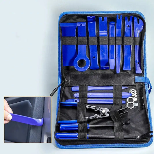 19Pcs Trim Removal Tool Set & Clip Plier Upholstery Remover Nylon Car Panel Removal Set with Portable Storage Bag from PriceLows™