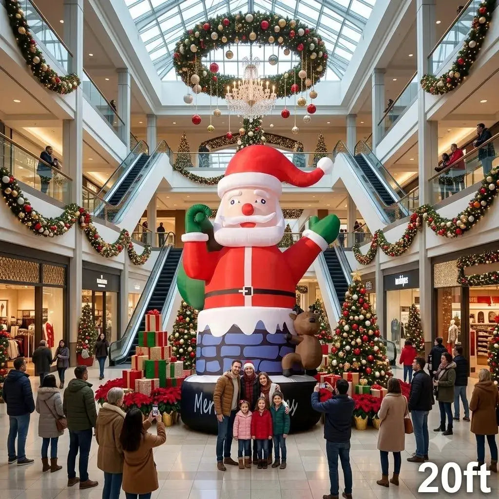 Giant Inflatable Christmas Chimney | 20 Ft Tall | Two Story