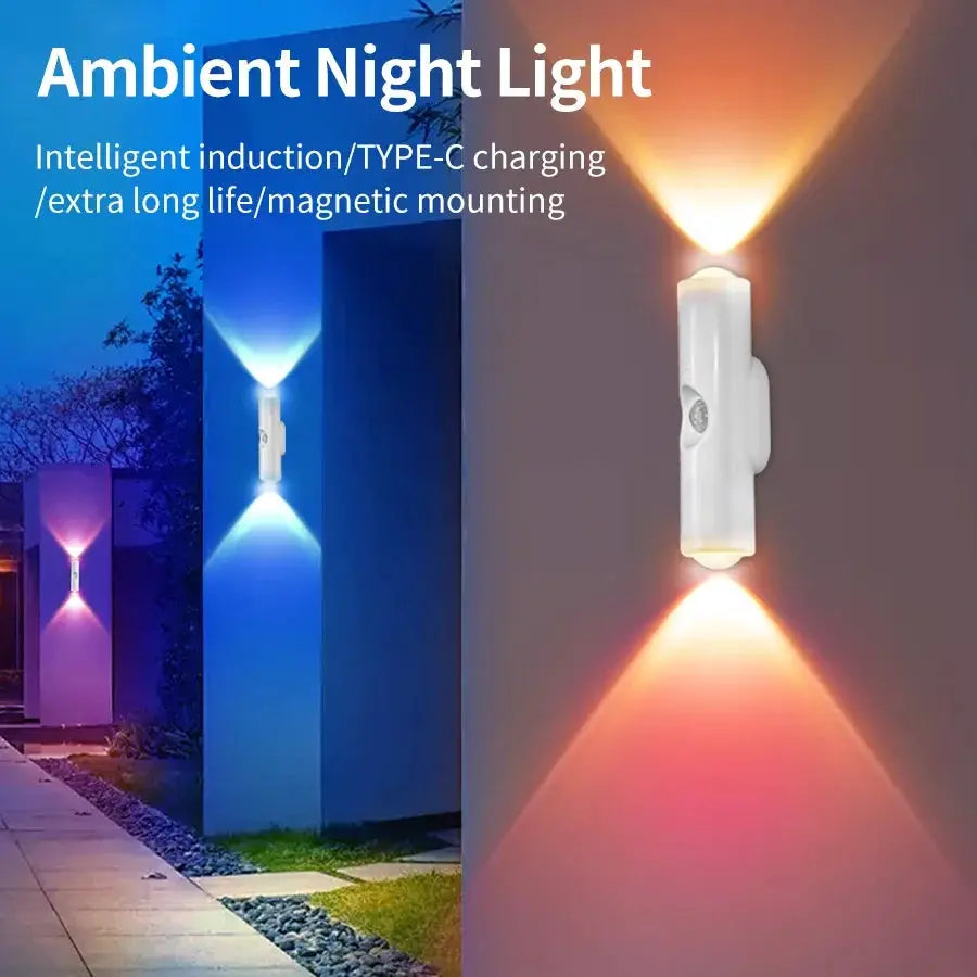 Motion Sensor Night Light 7 Color Change LED Wireless Wall Lamp Magnetic Rechargeable Spotlight for Bathroom Bedroom Living Room from PriceLows™
