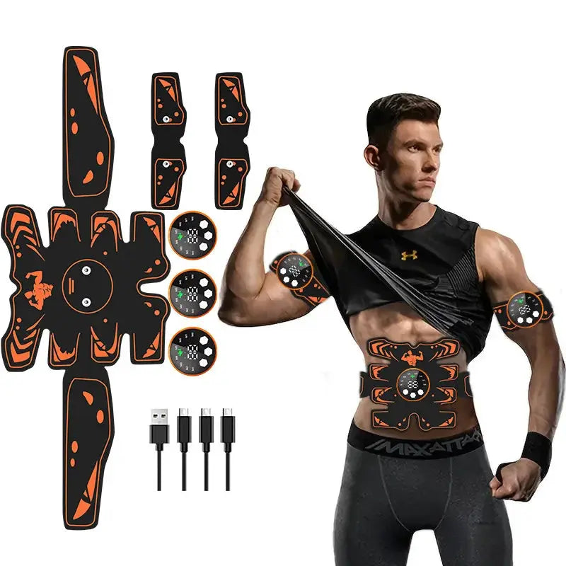 EMS Ab Stimulator | 6 Pack Muscle Toner | Battery Powered