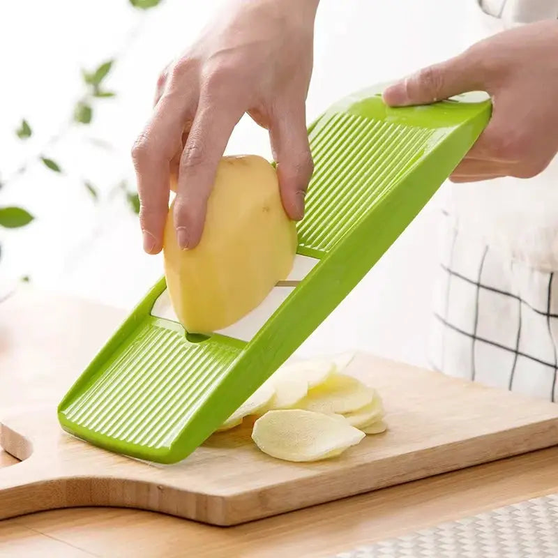 Handheld Mandoline Slicer | 3 Stainless Steel Blades | Adjustable Thickness