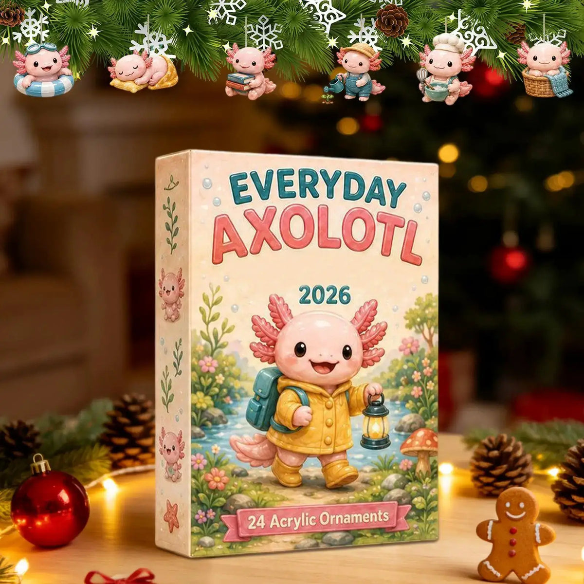 Christmas Advent Calendar | 24 Slot Frame | 2D Animal Acrylic | Kids Decor