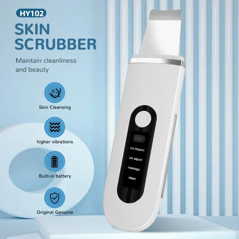 Ultrasonic Skin Scrubber Face Spatula Blackhead Remover EMS Facial Lifting Peeling Skin Care Tool Pore Deep Cleansing Machine from PriceLows™
