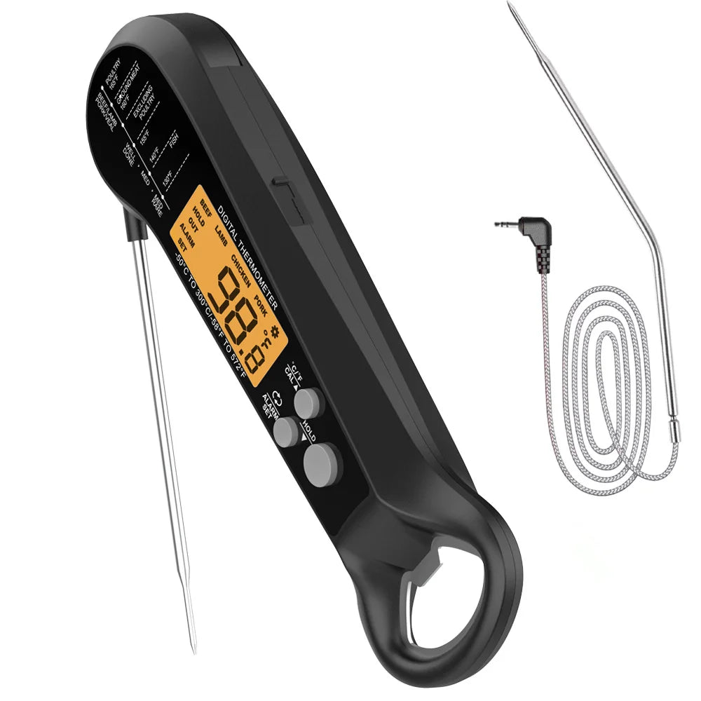 Meat Thermometer | Long Cable For Easy Reading | Digital Waterproof Dual Probe