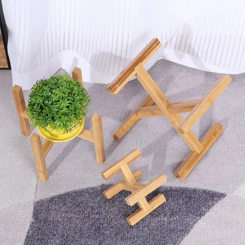 Floor-Standing Bonsai Display Stand Wood Flowerpot Holder Flower Pot Base Indoor Outdoor Home Decoration Tray Garden Supplies from PriceLows™