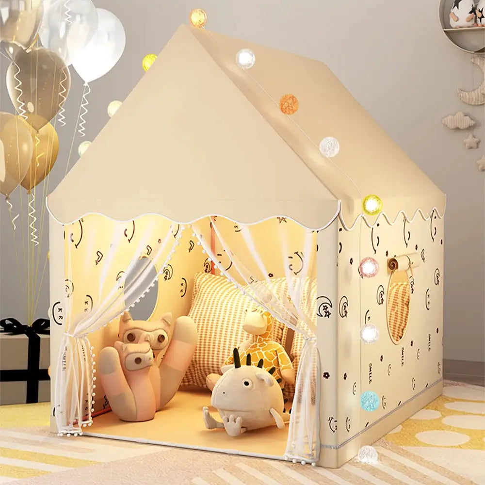 smile face Princess Castle Game House Kids Play Tent children's toy Available Both Indoor and Outdoor gift for kid (Single tent) from PriceLows™