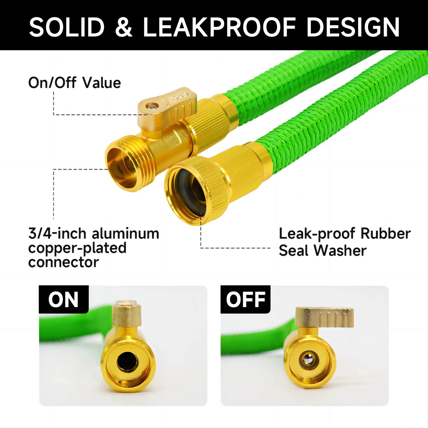 GardenJoy 50-100FT Expandable Garden Hose with Holder &10 Spray Nozzle 3/4 inch Flexible water hose Home Garden Watering Hose from PriceLows™