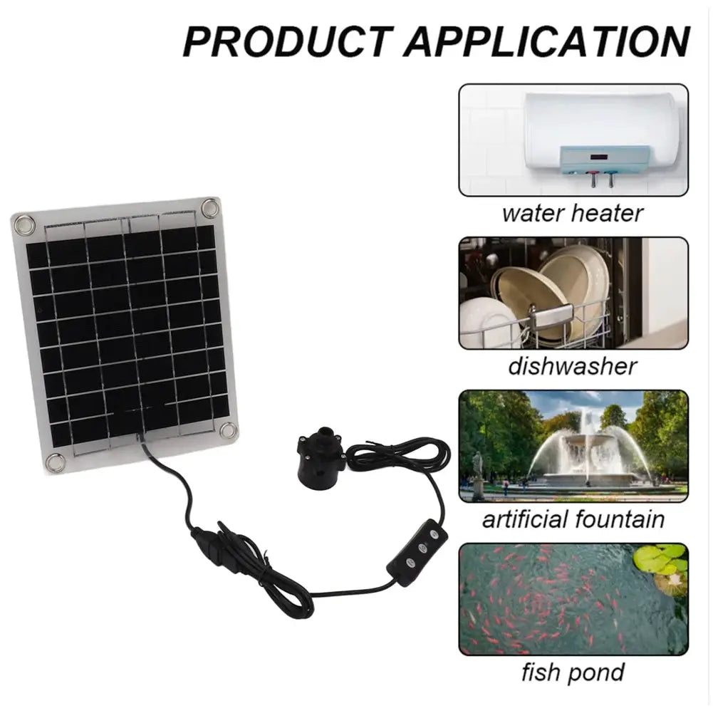 12V 10W Solar Water Pump Garden Decoration Mini Water Pump Watering System Solar Panel Pump with Adjustment Switch Kits for Pool from PriceLows™