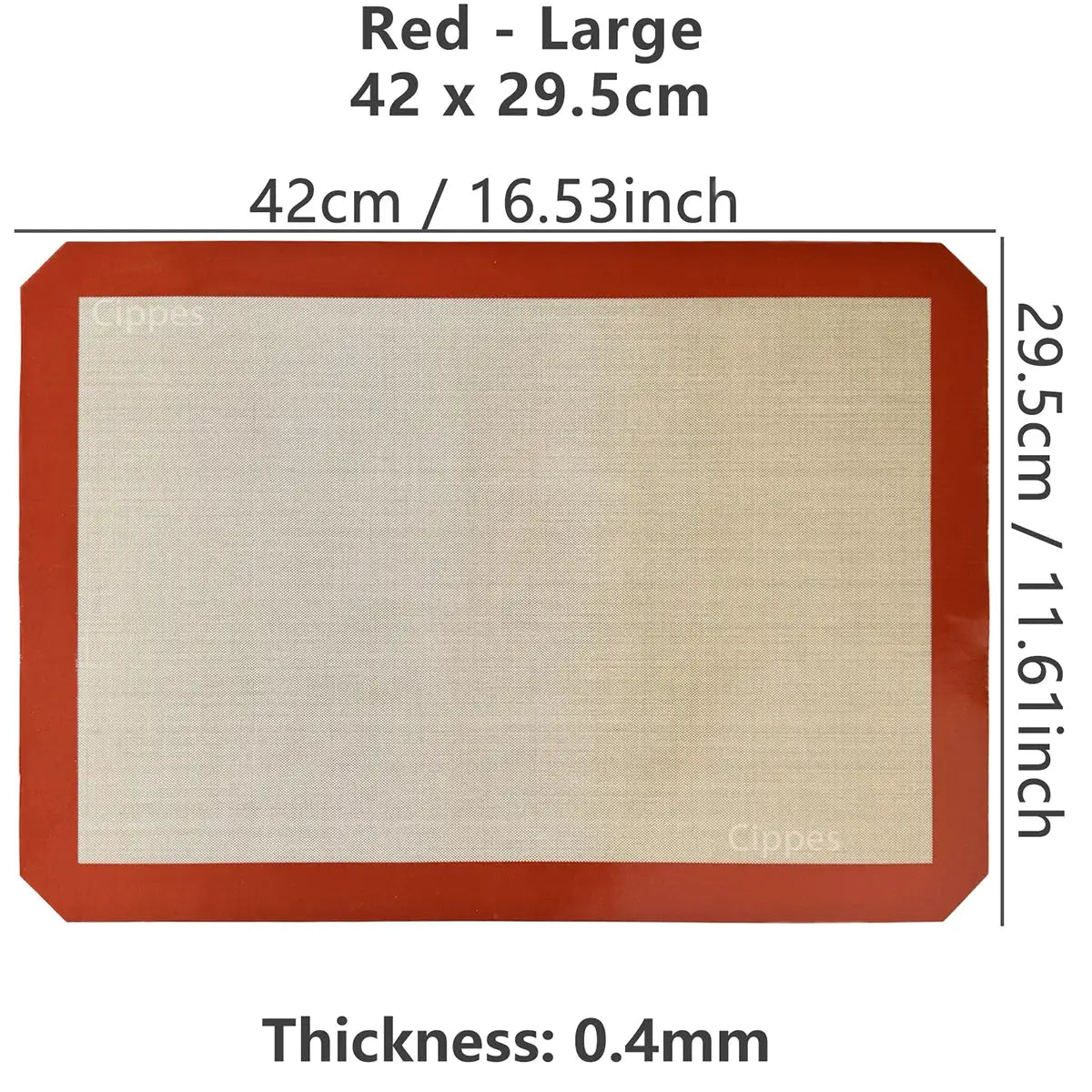 Silicone Baking Mat | 0.4mm Thick | Reusable Nonstick Bakeware | 1pc