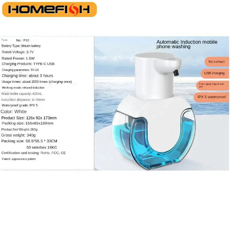 Smart Soap Dispenser 420ml Touchless Motion Sensor Washing Hand Device Wall-Mounted Liquid Soap Dispenser Liquid/Foam Model from PriceLows™