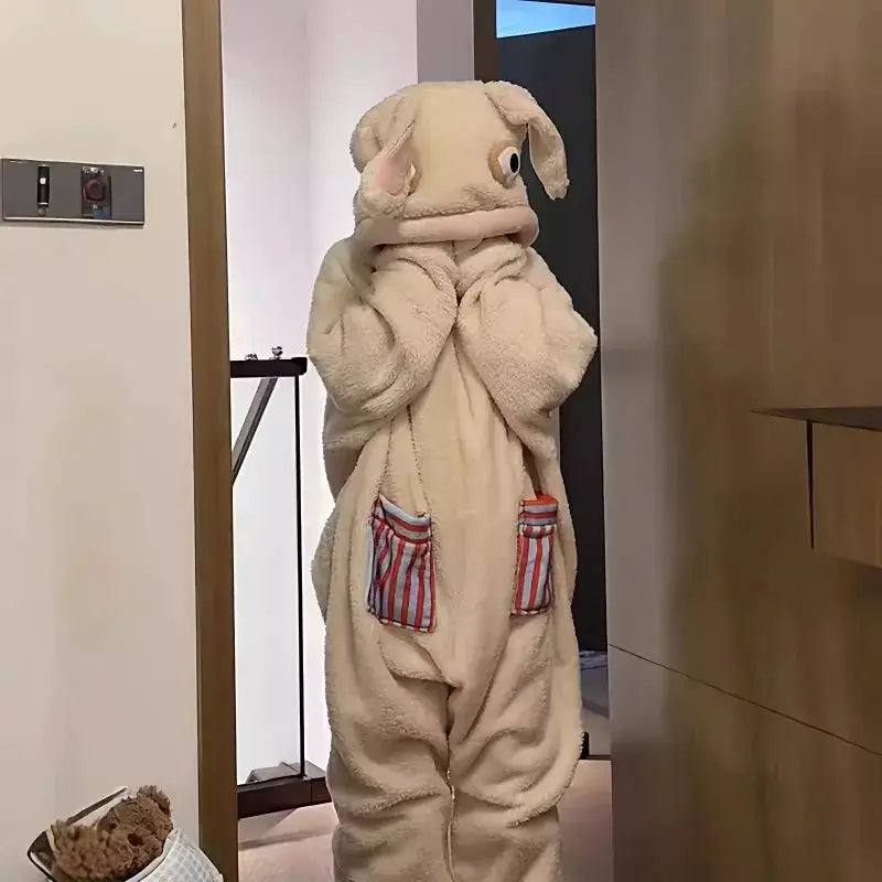 Raving Rabbids Cosplay Onesie Anime Peripheral Flannel Jumpsuit Adult Kids Halloween Carnival Costume Homewear Sleepwear Gift from PriceLows™